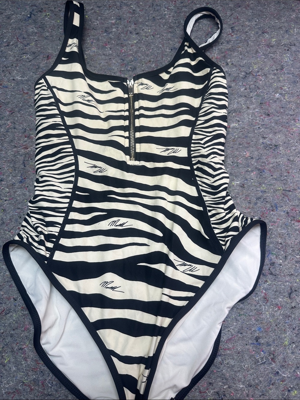 Michael Kors Black & White Zebra-Print Kids One-Piece